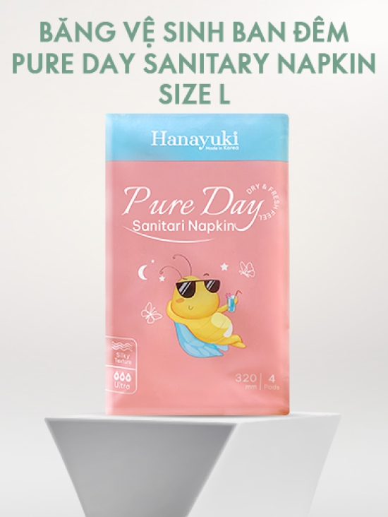 Băng Vệ Sinh Ban Đêm Pure Day Sanitary Napkin Size L